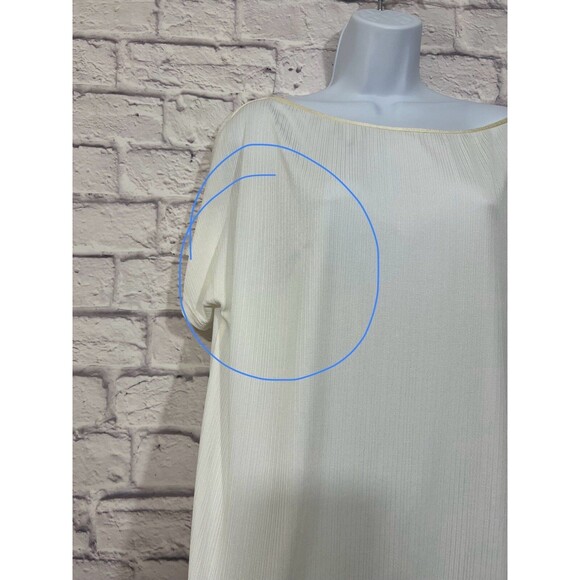 St. John Ivory Boat Neck Blouse Large K914QF1 NWT (Minor Flaws) - Picture 5 of 15